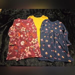 Old Navy Floral and Yellow Long Sleeve Dresses